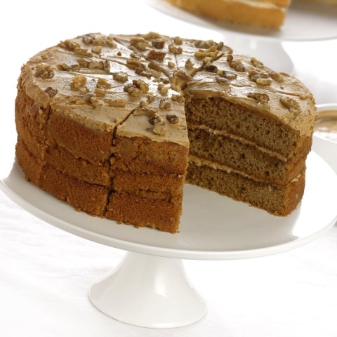 Triple Coffee & Walnut Cake