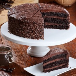 Vegan Belgian Chocolate Fudge Cake
