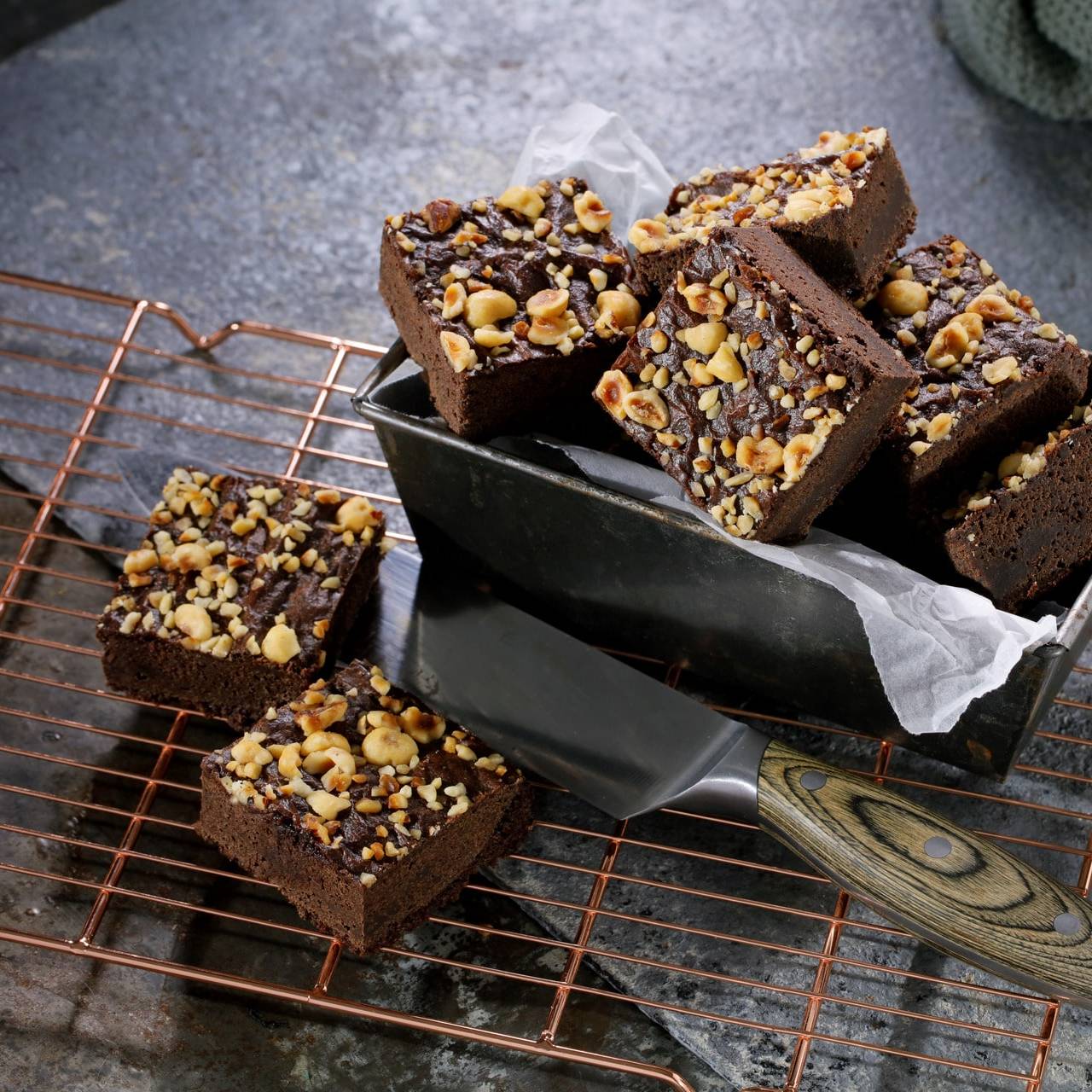 Gluten Free & Vegan Praline Chocolate Brownie