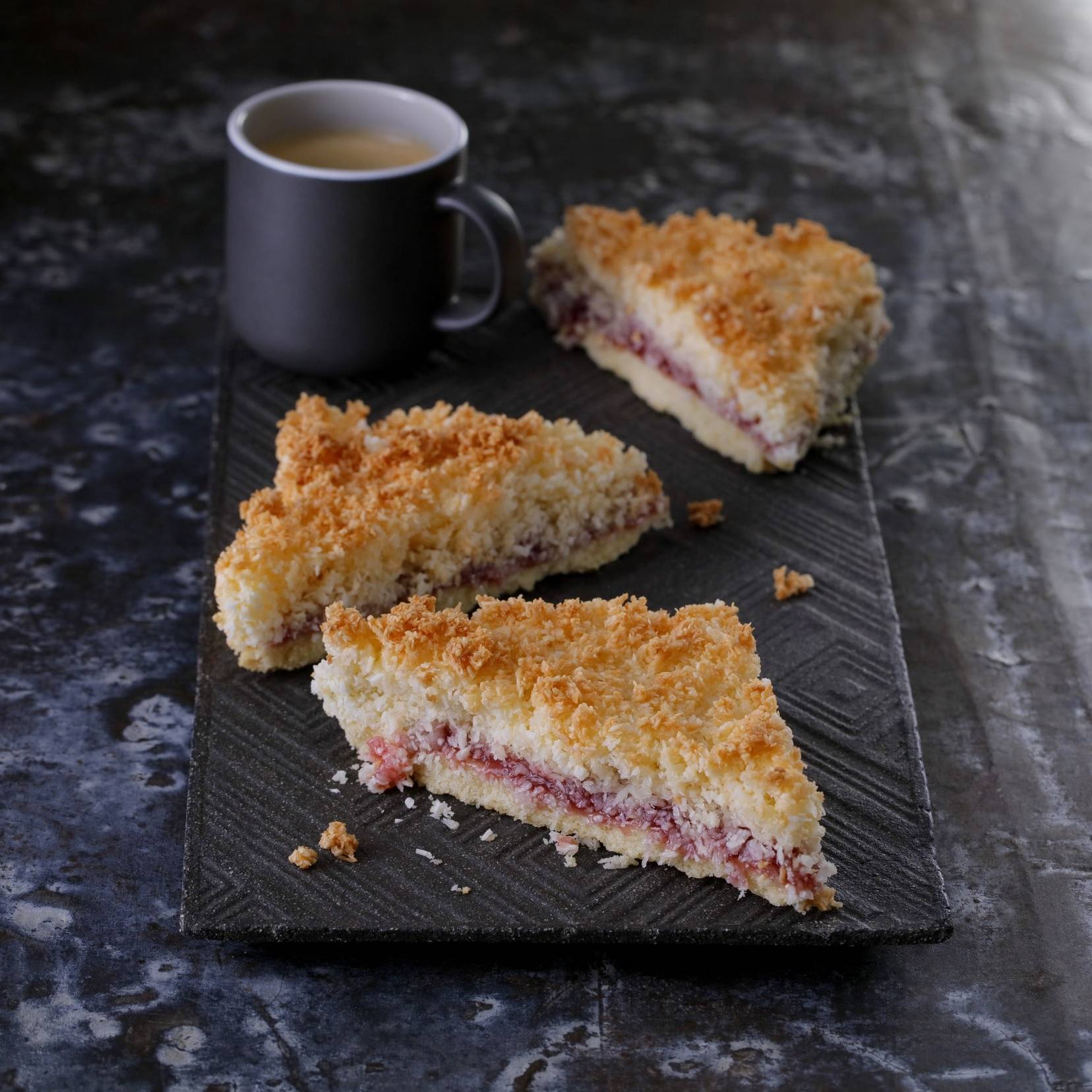 Raspberry & Coconut Slice