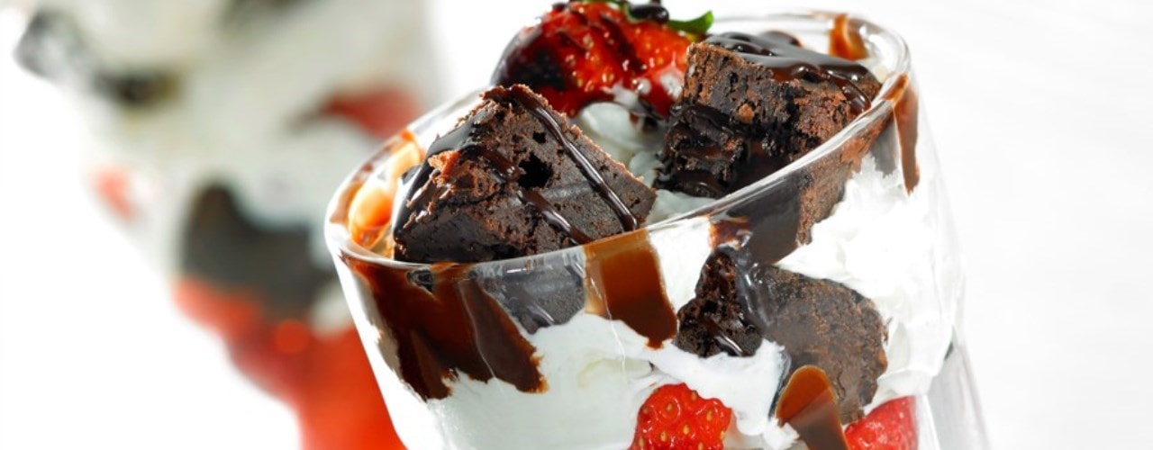 Strawberries and Cream and Brownies