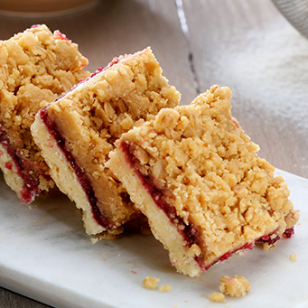 Gluten Free and Vegan Blackcurrant Crumble Slice