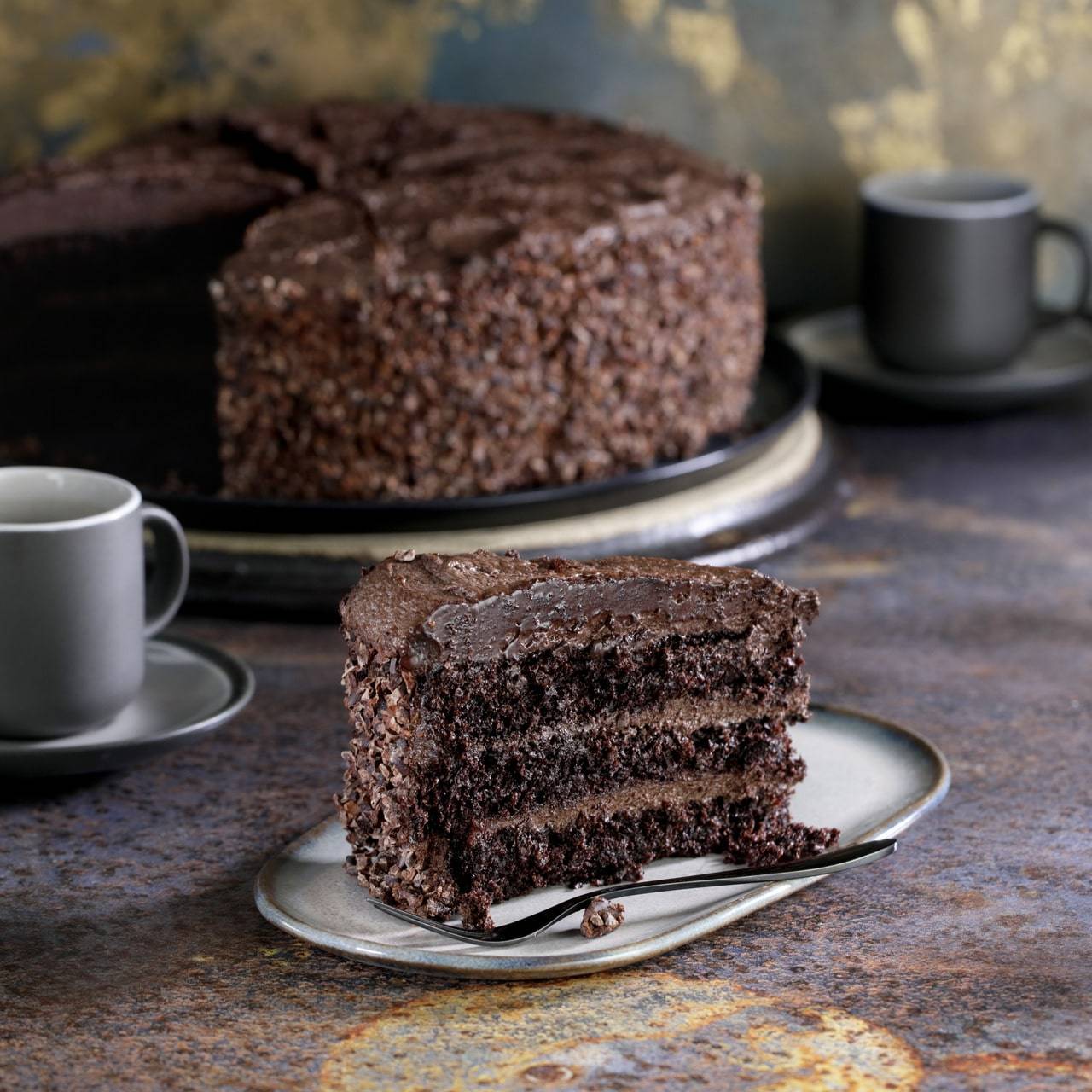 Vegan Belgian Chocolate Fudge Cake